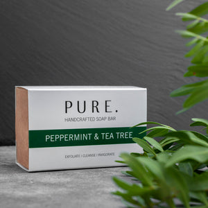 Pure. Green. Peppermint and Tea Tree Bar